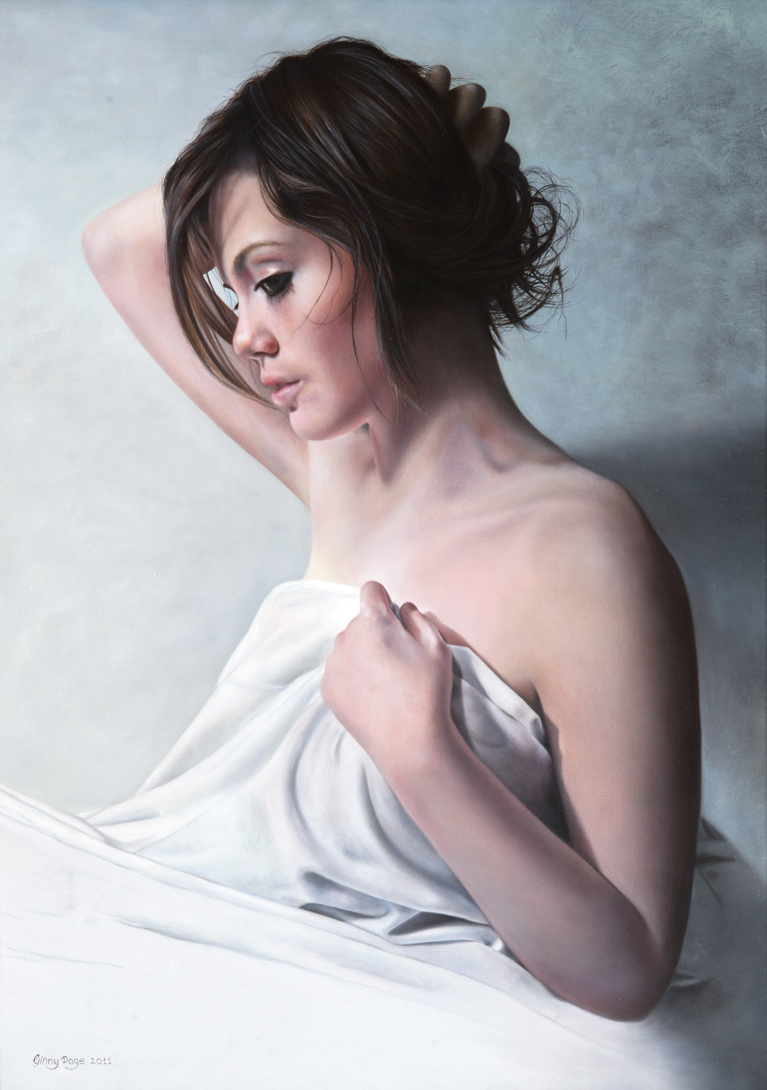 The Shy Woman, 2011 – Oil on Canvas, 73 x 52 cm – Ginny Page